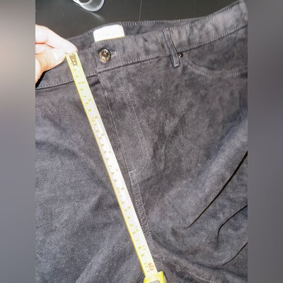 Chico's Black Suede Pants Size Chicos 3 (XL 16/18) NWOT - Picture 7 of 8